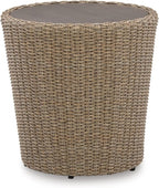 Signature Design by Ashley Danson Bohemian Outdoor End Table, Light Brown by SignatureDesignbyAshley