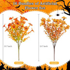 AGIRL 16 Bundles Artificial Fall Flowers Outdoor Indoor Decoration, No Fade - Image 6