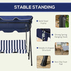 Outsunny 3-Seat Outdoor Patio Swing Chair - Image 4