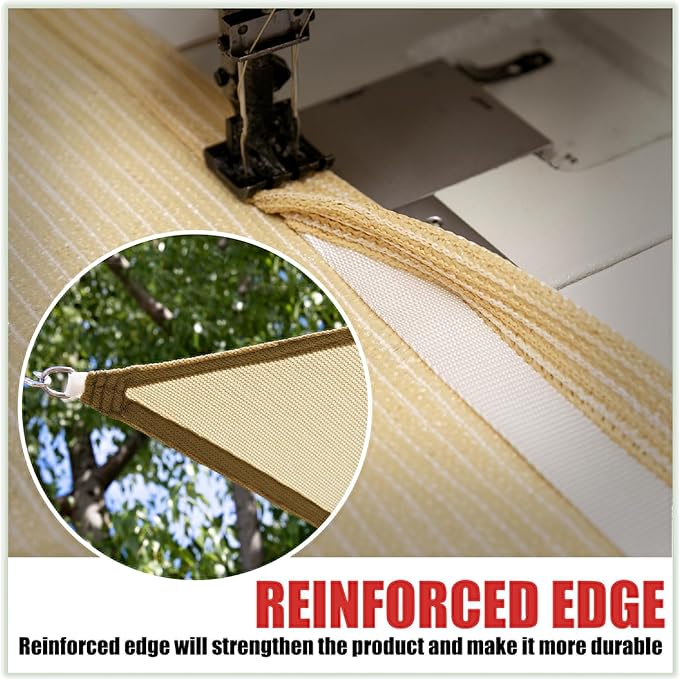 ColourTree TAPR1616 Custom Size 8' x 16' Green Sun Shade Sail Canopy UV Block - Image 5
