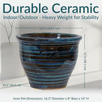 Sunnydaze Large Ceramic Plant Pot - Image 5