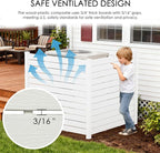 Kozyard 50" W x 48" H Outdoor Privacy Screens Aluminum Post, Air Conditioner - Image 3