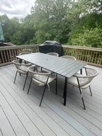 83" Patio Outdoor Dining Table for 6-8, Weather-Resistant Aluminum Frame - Image 2