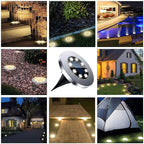 Solar Ground Lights, Waterproof Solar Garden Lights, Upgraded Outdoor Garden - Image 6