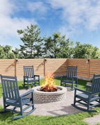 HDPE Rocking Chair Outdoor Set of 4 by Garvee