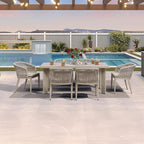 PURPLE LEAF 7 Pieces Outdoor Dining Set Patio Table and Chairs Set Aluminum by PURPLELEAF