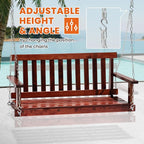 Upgraded Outdoor Wooden Porch Swings 48 Inch Outdoor Swings - Image 4
