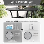 PHI VILLA Outdoor Round Dining Table - Image 7