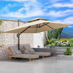 10' X 13' Outdoor Patio Umbrella Large Rectangle Cantilever Umbrella Heavy Duty - Image 7