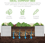 Best Choice Products 8x4x2ft Outdoor Metal Raised Garden Bed, Deep Root Planter - Image 5