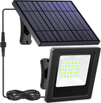 Solar Lights Outdoor 6500K Cool White Solar Flood Lights, Waterproof Dusk to by Lightonight