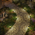 6 Pack Solar Lights Outdoor Garden Decorative Mandala Solar Garden Lights - Image 2