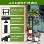 Plant Stand Indoor Outdoor, Corner Metal Plant Stands, Heavy Duty Tall Planter - Image 2