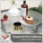 Tangkula 27 Inches Patio Bar Table, Round Bar Height Bistro Table - Image 7