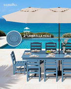 SERWALL 11 Piece Outdoor Dining Set - Image 5