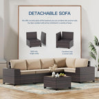 Kullavik 13PCS Outdoor Patio Furniture Set - Image 5