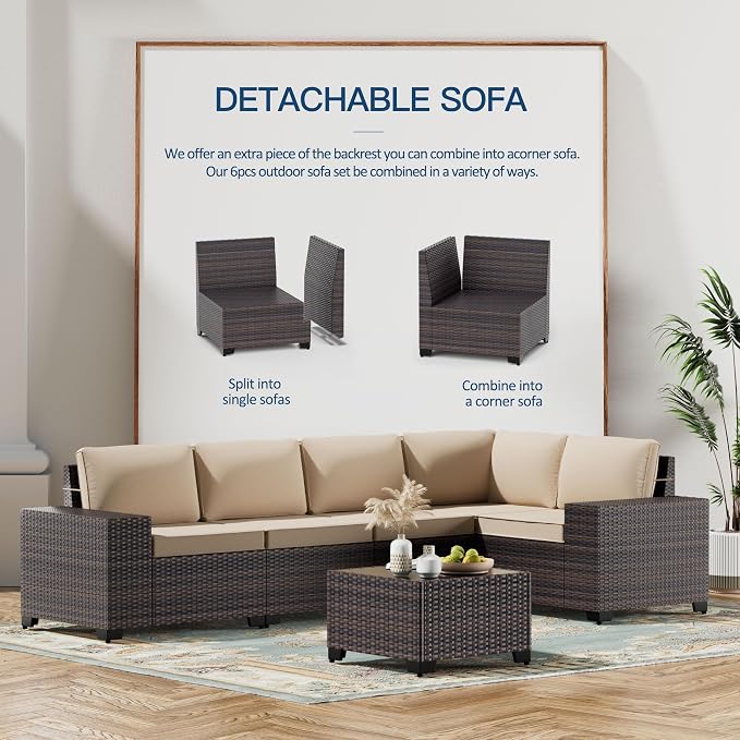 Kullavik 13PCS Outdoor Patio Furniture Set - Image 5