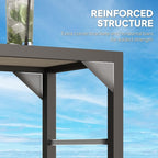 Outsunny 47" Outdoor Bar Table, Bar Height Patio Table - Image 7