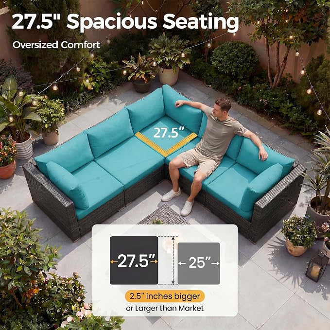 NICESOUL 10 Piece Modern Outdoor Furniture Set - Image 6
