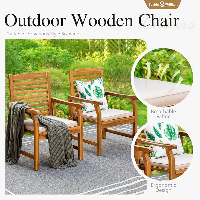 Sophia & William Patio Outdoor Table and Chairs Set, Patio Dining Sets - Image 2