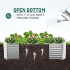 Land Guard 8×4×2 ft Galvanized Raised Garden Bed Kit, Galvanized Planter Raised - Image 3