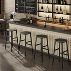 Bar Stools, 24.4 Inch Kitchen Breakfast Bar Stools, Industrial Bar Stools - Image 2