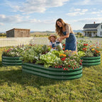 Galvanized Raised Garden Bed 6x3x1 FT, Oval Metal Raised Garden Bed Outdoor - Image 7