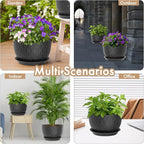 12 Inch Wide Water Ripples Flower Pots - Image 6