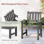 Stoog 6 Pieces Outdoor Patio Dining Set, All-Weather Dining Table and Chairs Set - Image 9