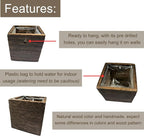 LaLaGreen Wood Planter Boxes for Plants Small Square Wall Mounted Planters for - Image 3