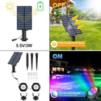 Solar Pond Lights, 18 LED Super Bright RGB LED Underwater Spotlights Color - Image 4