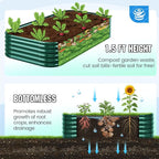 Quictent Galvanized Raised Garden Bed Kit, Strengthened by Crossbar, Dark Green - Image 5