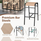 Tangkula 3-Piece Patio Bar Set, Grill Gazebo & 2 Bar Stools - Image 8