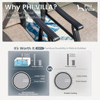 PHI VILLA Patio Dining Table and Chairs - Image 3