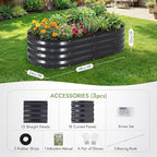INNO STAGE 3Pcs Galvanized Raised Garden Bed Kit, Outdoor Metal Raised Garden - Image 6