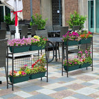 OYEAL Raised Garden Bed with Legs & & Trellis 32" Tall Vertical Herb Garden - Image 5