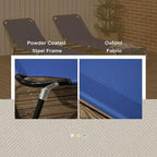 Outsunny 2 Piece Folding Chaise Lounge Pool Chairs, Outdoor Sun Tanning Chairs - Image 6