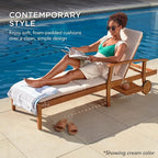 Best Choice Products 79x26in Acacia Wood Chaise Lounge Chair Recliner, Outdoor - Image 4