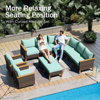 PHI VILLA Half-Moon Patio Furniture Set - Image 6