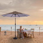 Backyard Expressions 9 ft. Patio Umbrella, Market Table Umbrella w/Tilt and - Image 6