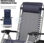 MoNiBloom Stable Folding Chair Outdoor Lounge Chair Beach Pool Lawn Recliner - Image 9