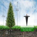2 Pack 4ft Artificial Cedar Topiary Trees - Image 3