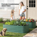 5×3×1.4FT Galvanized Raised Garden Bed Outdoor, Metal Raised Garden Bed Kit - Image 9