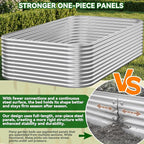 3 Pack Tall 4x2FT Corrugated Galvanized Steel Raised Garden Bed Outdoor - Image 3