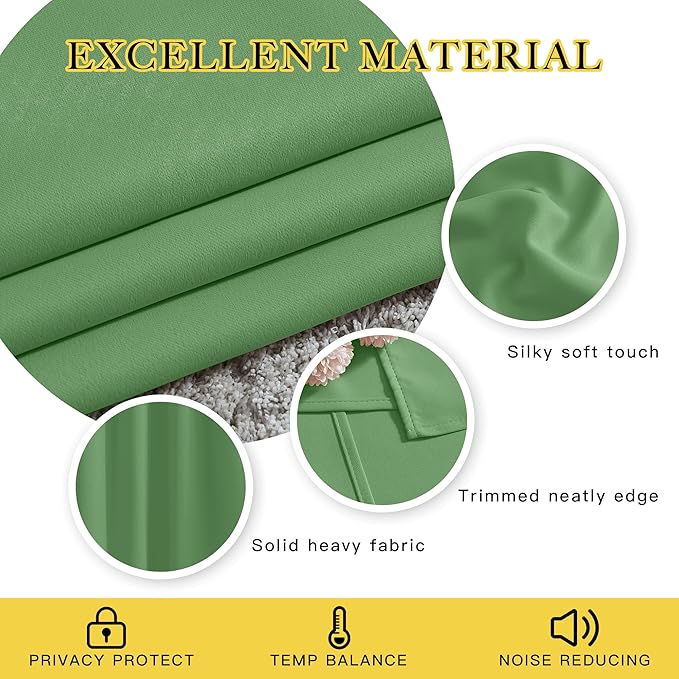NICETOWN Room Darkening Short Curtain 54 inches Long - Image 3