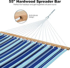2 Person 12FT Hammocks for Outside, Double Quilted Fabric Outdoor Hammock - Image 5