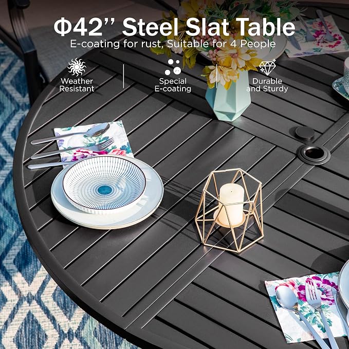 PHI VILLA Outdoor Round Dining Table - Image 4