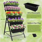 Homdox 2 Pack Vertical Garden Bed, 5 Tiers Vertical Raised Garden Planter - Image 2