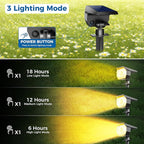 2 Pack Solar Spot Lights Outdoor, Solar Spotlights Outdoor Waterproof 2-in-1 - Image 3
