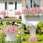 MACTING Artificial Flowers for Outdoors 6 Bundles UV Resistant Fake Flowers No - Image 2